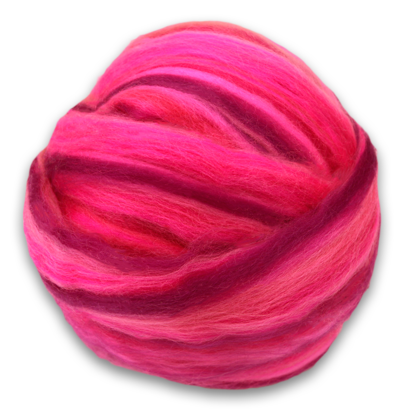 Paradise Fibers Multi-Colored Merino Wool Roving - River Rock