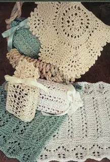 BATHING BEAUTIES Bath Set Pattern by Fiber Trends - Leaflet