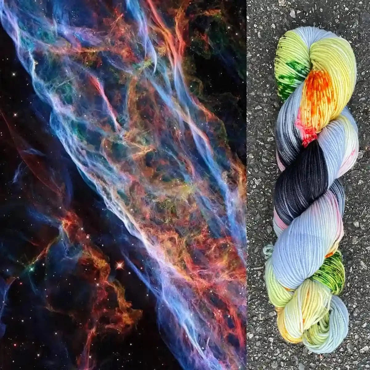 ALDER_VEILN yarn inspired by Veil Nebula