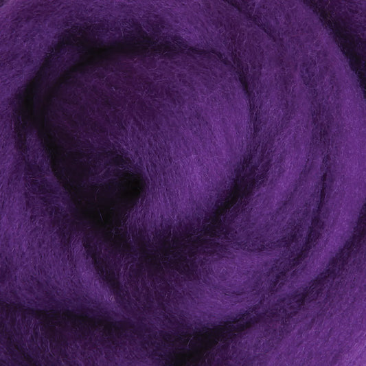 Ashford Solid Colored Corriedale Sliver - Amethyst
