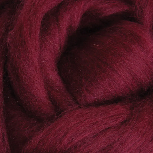 Ashford Solid Colored Corriedale Sliver - Aubergine
