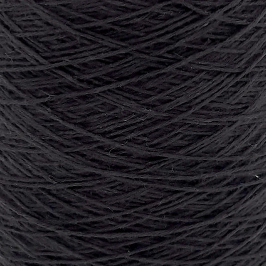 8/4 Cotton Weaving Yarn - Black | Unmercerized Cones by Lofty Fiber