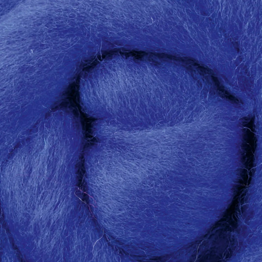 Ashford Solid Colored Corriedale Sliver - Blue