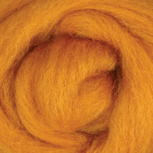 Ashford Solid Colored Corriedale Sliver - Butterscotch