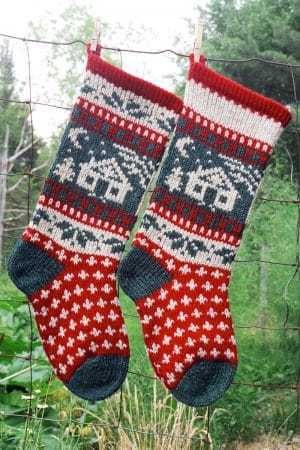 Cabin Christmas Stocking Kit- Makes 1 Stocking
