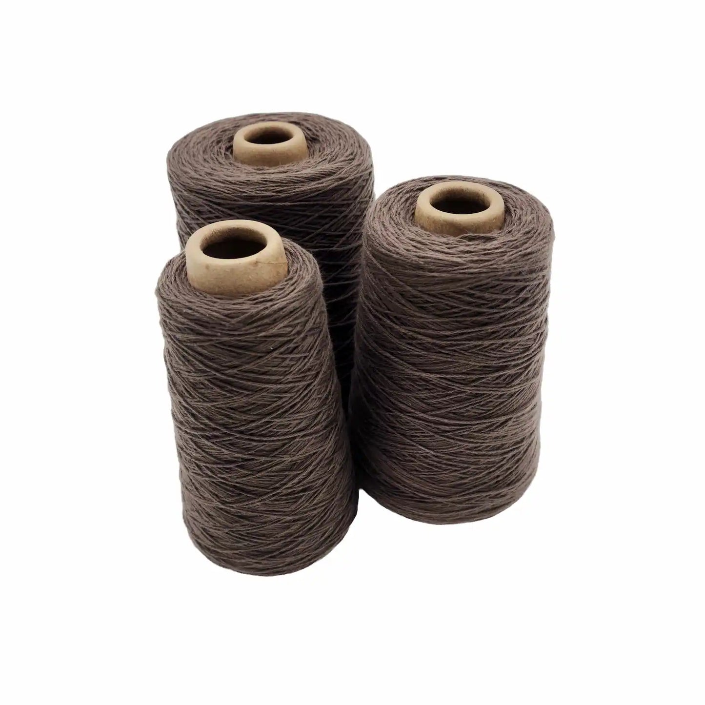 8/4 Cotton Weaving Yarn - Coffee Bean | Unmercerized Cones by Lofty Fiber