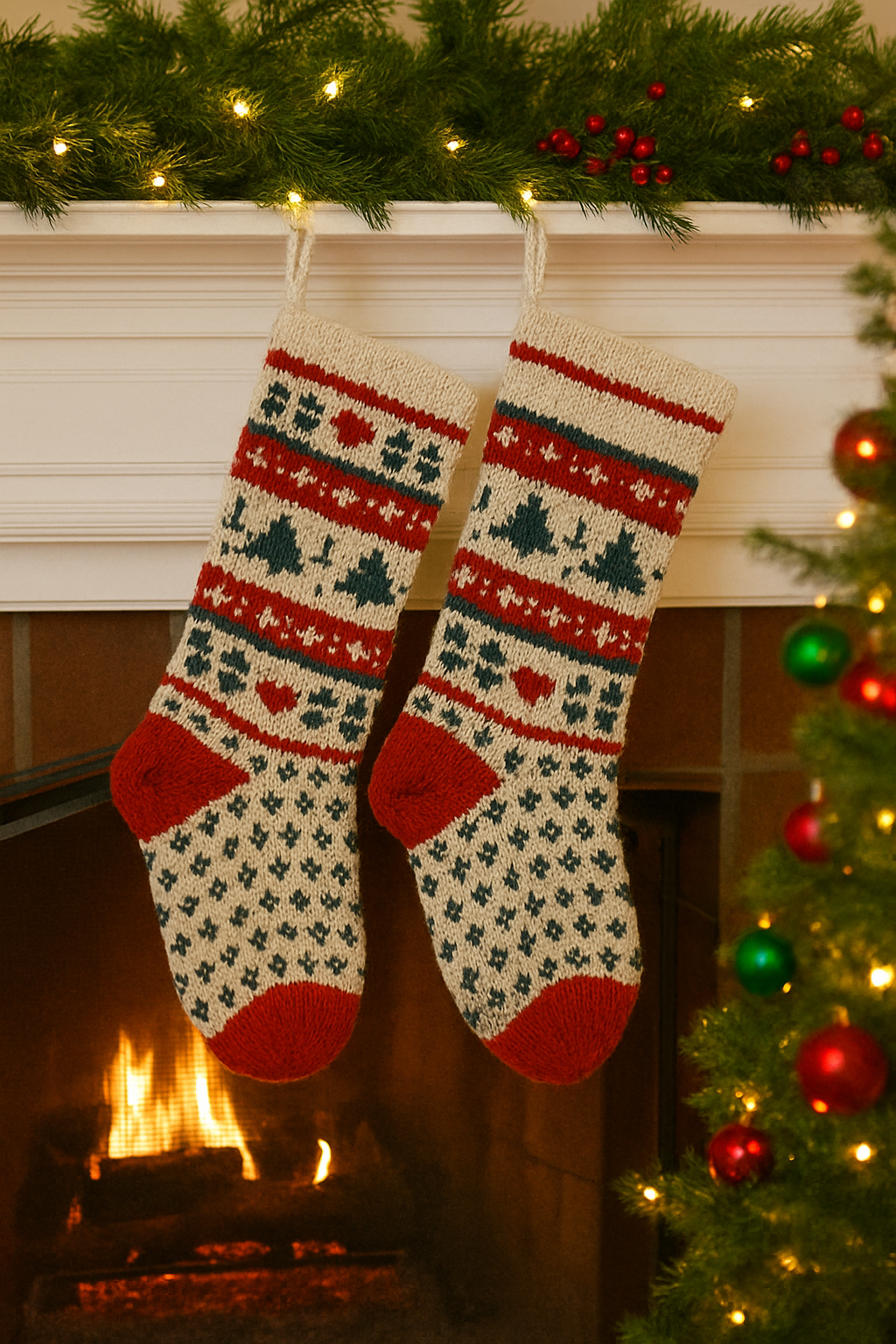 Holiday Evergreen Christmas Stocking Kit- Makes 1 Stocking