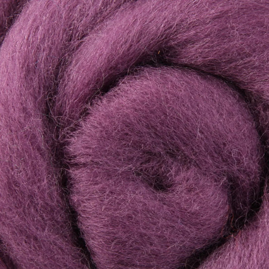 Ashford Solid Colored Corriedale Sliver - Grape Jelly