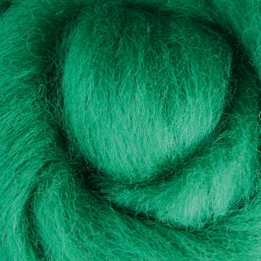 Ashford Solid Colored Corriedale Sliver - Green