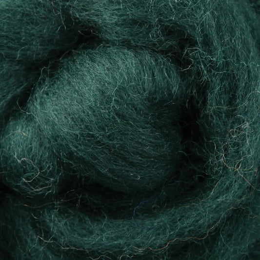 Ashford Solid Colored Corriedale Sliver - Green Tea