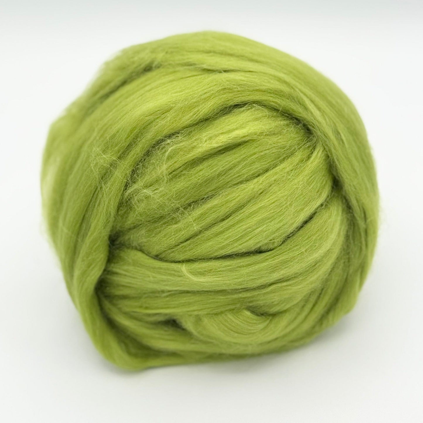 Green Tussah Silk Roving - Caipirinha
