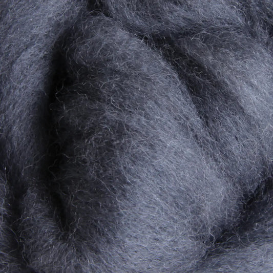 Ashford Solid Colored Corriedale Sliver - Grey