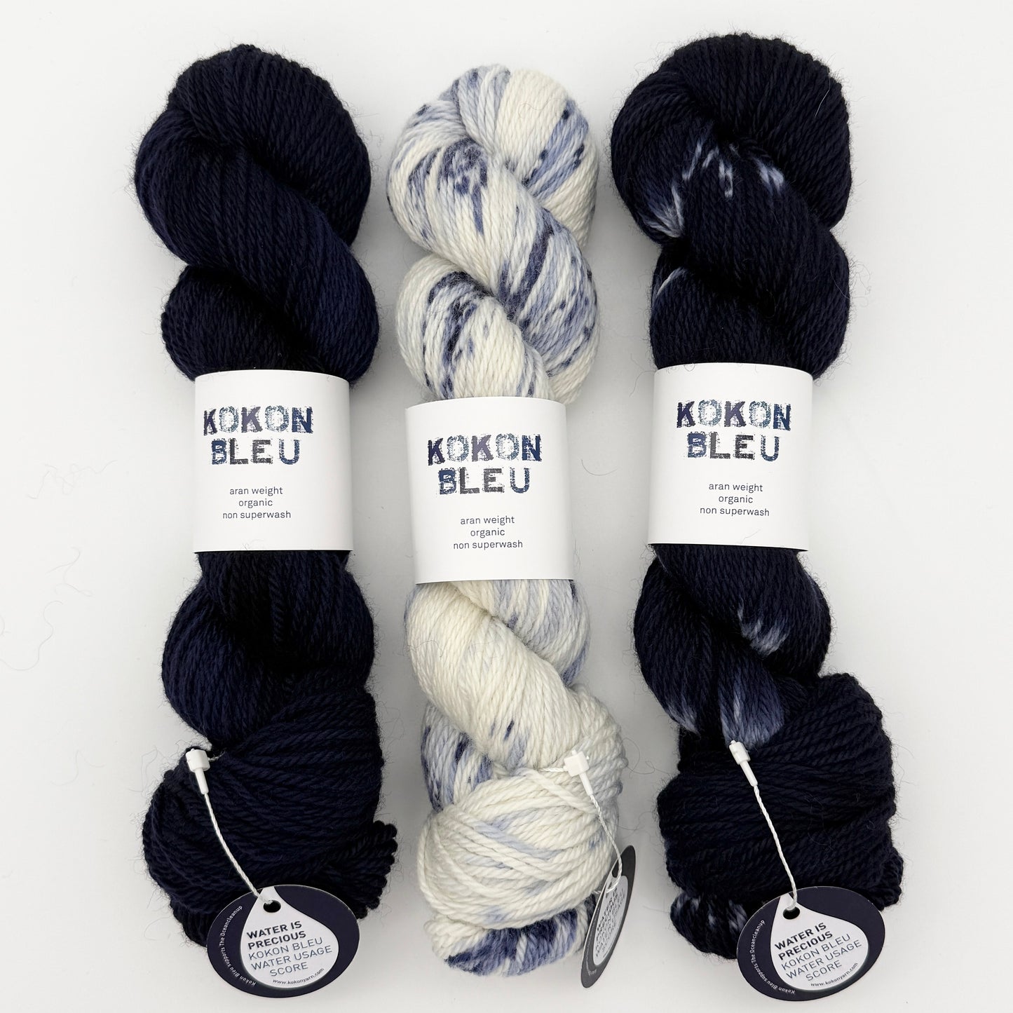 KOKON BLEU Organic Merino Aran Yarn