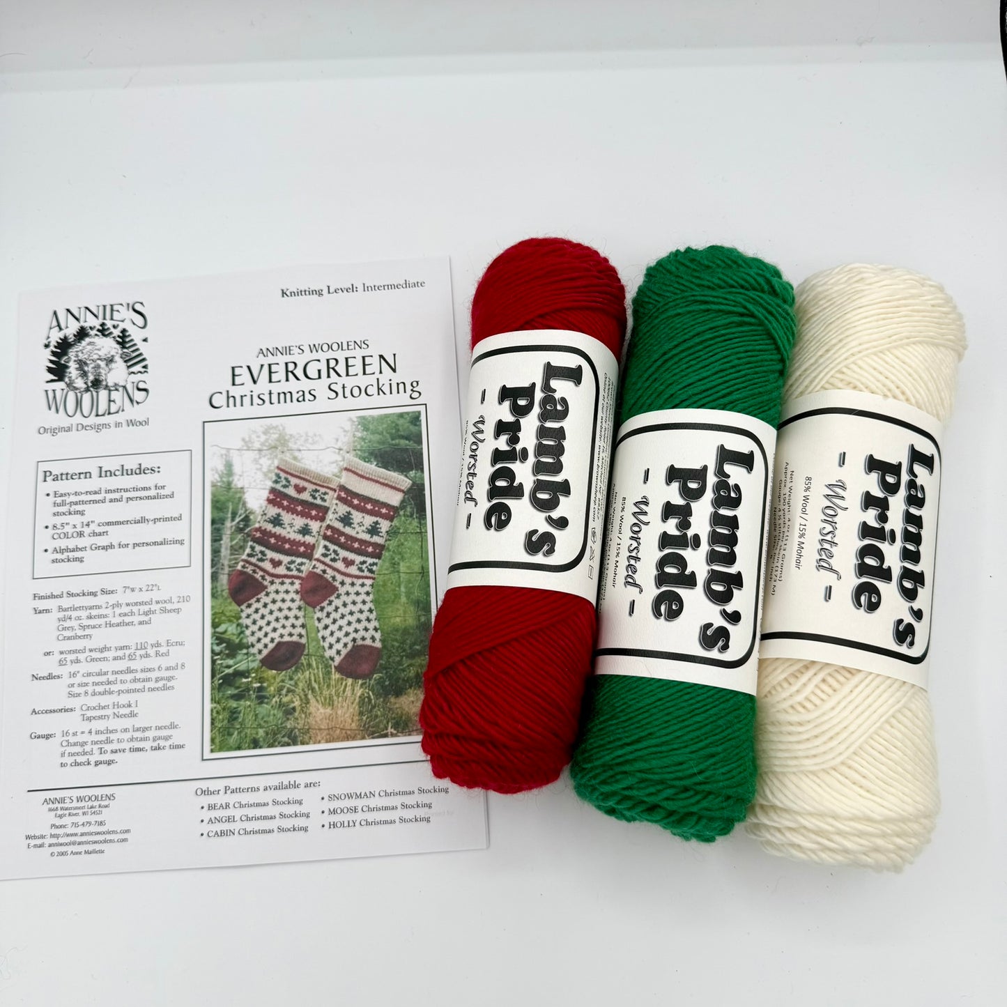 Holiday Evergreen Christmas Stocking Kit- Makes 1 Stocking