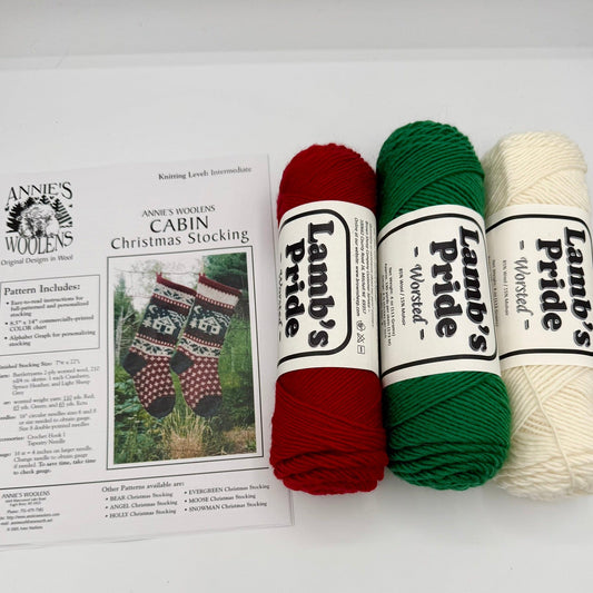 Cabin Christmas Stocking Kit- Makes 1 Stocking