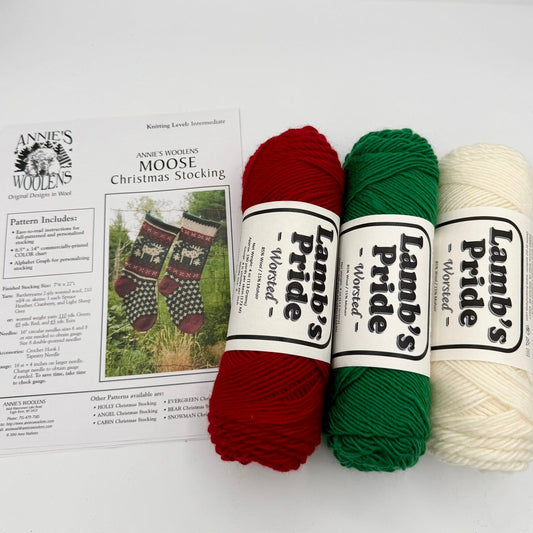 Moose Christmas Stocking Kit- Makes 1 Stocking