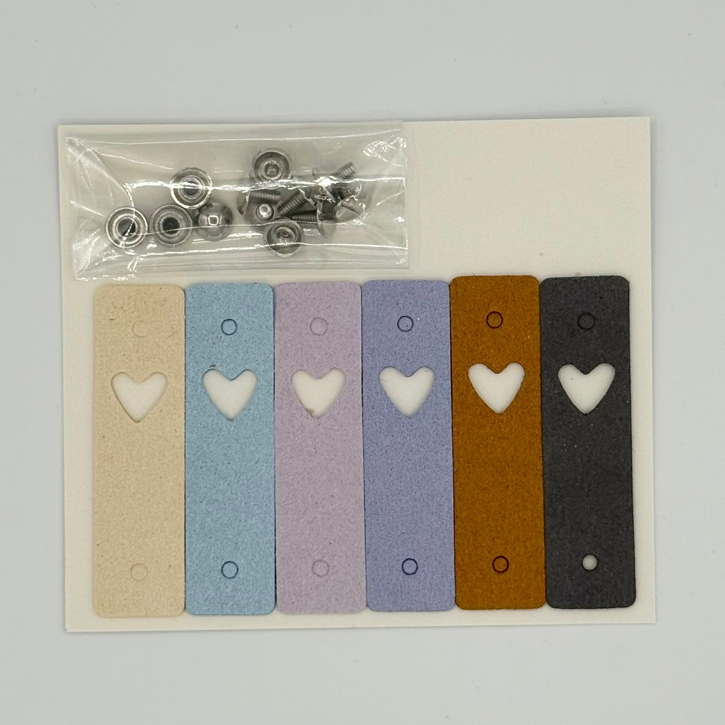 Leather Heart Tag with Stud