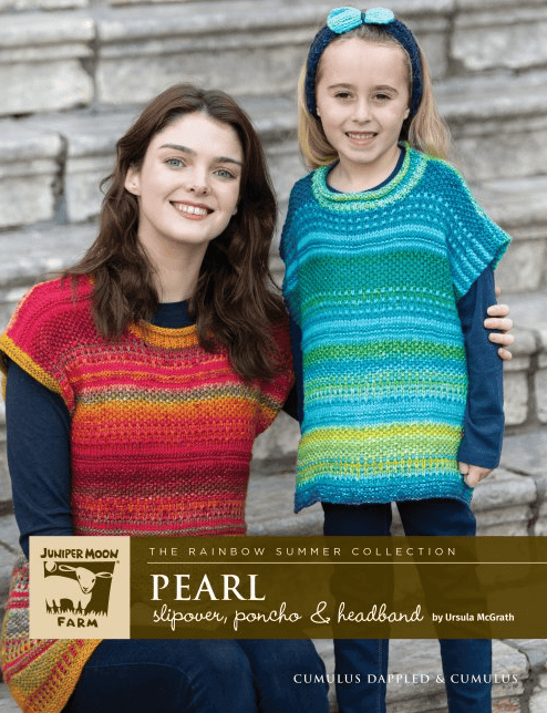 Juniper Moon Pearl slipover, poncho & headband on models