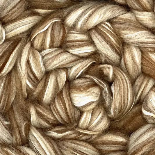 Toffee Mix - Merino/Alpaca/Camel/Silk Top Fiber