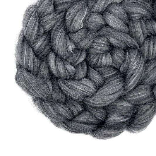 Lunar Ash Merino, Shetland, & Bio-Nylon Roving Blend | Paradise Fibers