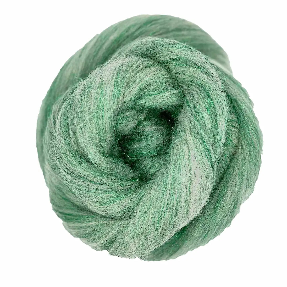 Glitter White/Green Fiber Blend - Merino & Stellina | Paradise Fibers