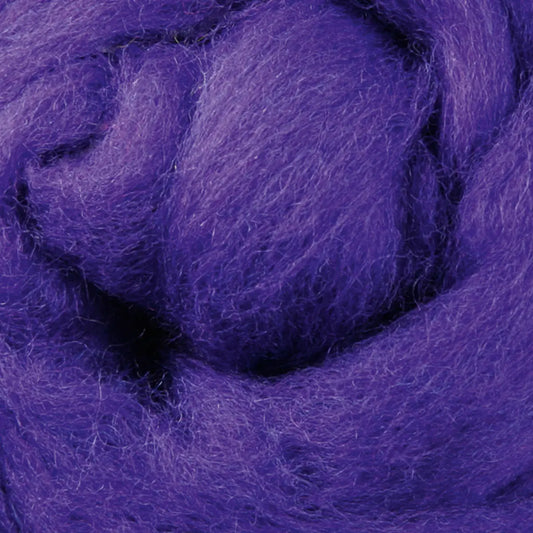Ashford Solid Colored Corriedale Sliver - Purple