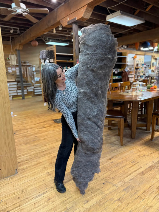 Natural White Merino/Mulberry Silk Batt