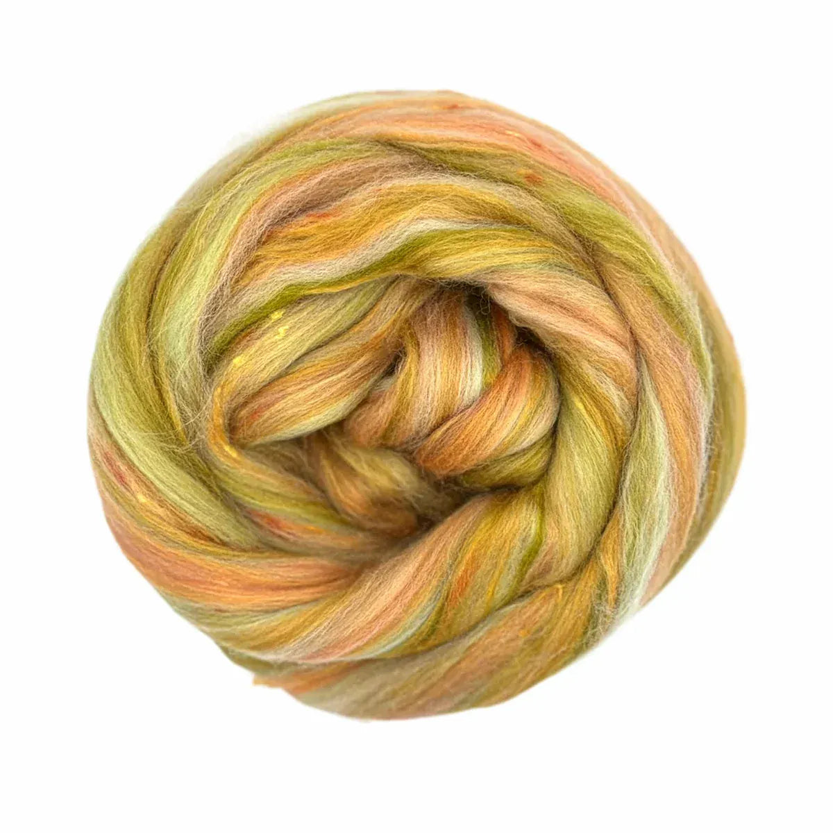 Peach Cobbler Merino, Bamboo, Eri Silk, & Nepp Roving Blend |Paradise Fibers
