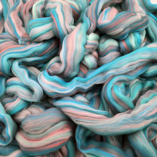 Ponyo - Multi-Colored Merino Wool Top