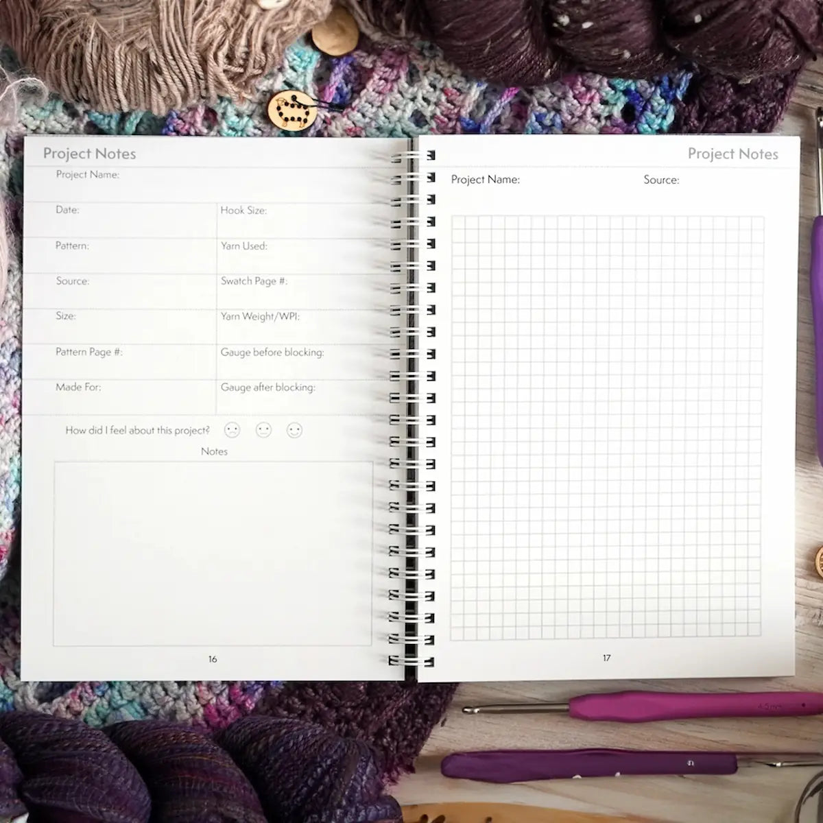 The Crochet Design & Project Notebook - Assorted Colors