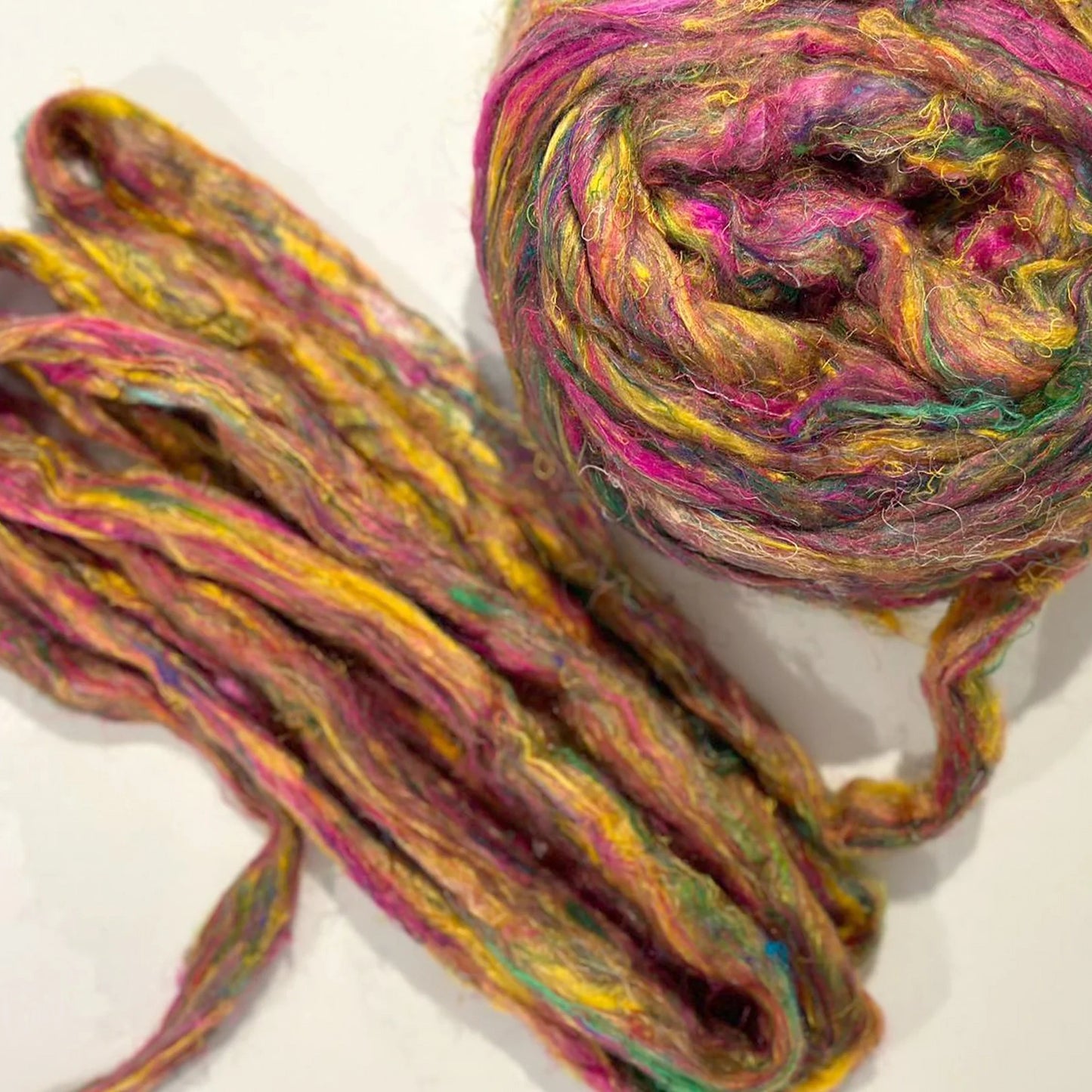 Recycled Sari Silk Top - Mardi Gras