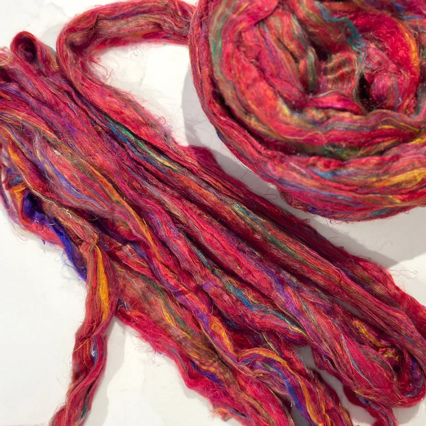 Recycled Sari Silk Top - Salsa
