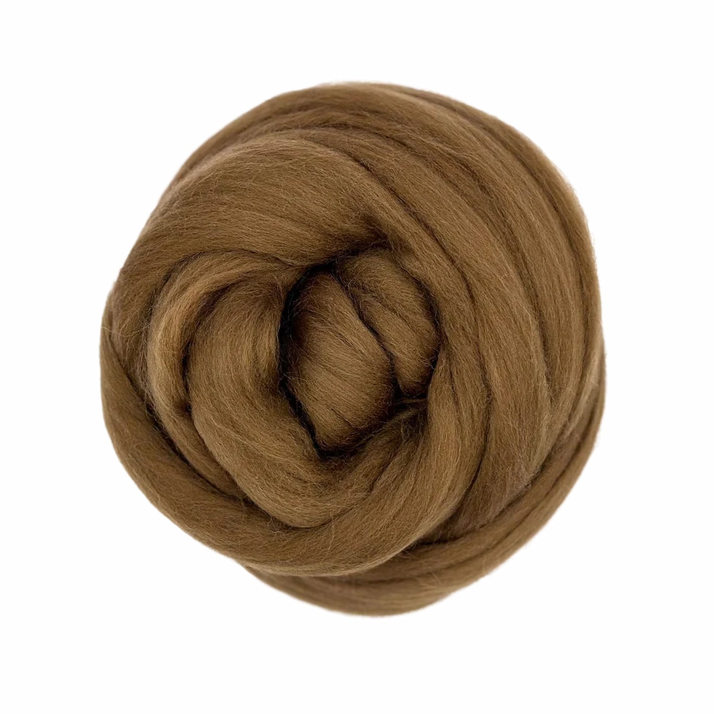 Paradise Fibers Solid Colored Merino Top - 10 Walnut