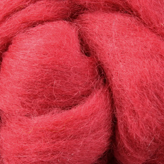 Ashford Solid Colored Corriedale Sliver - Strawberry Shortcake