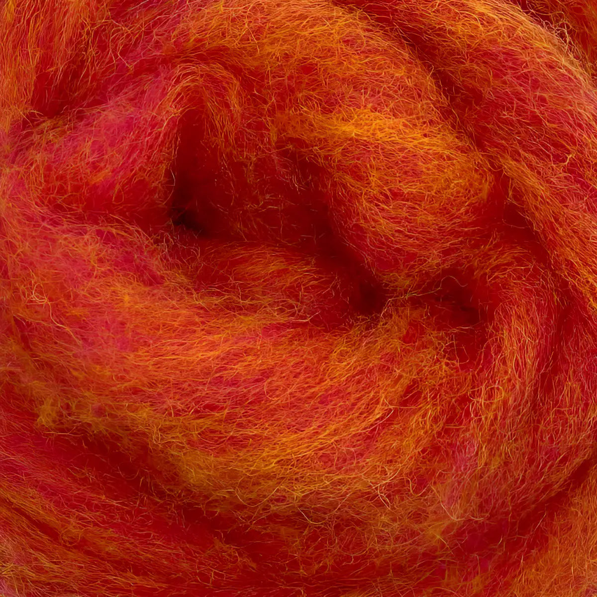 Dyed Carded Corriedale Wool – Tutti Frutti Peach Melba | Paradise Fibers