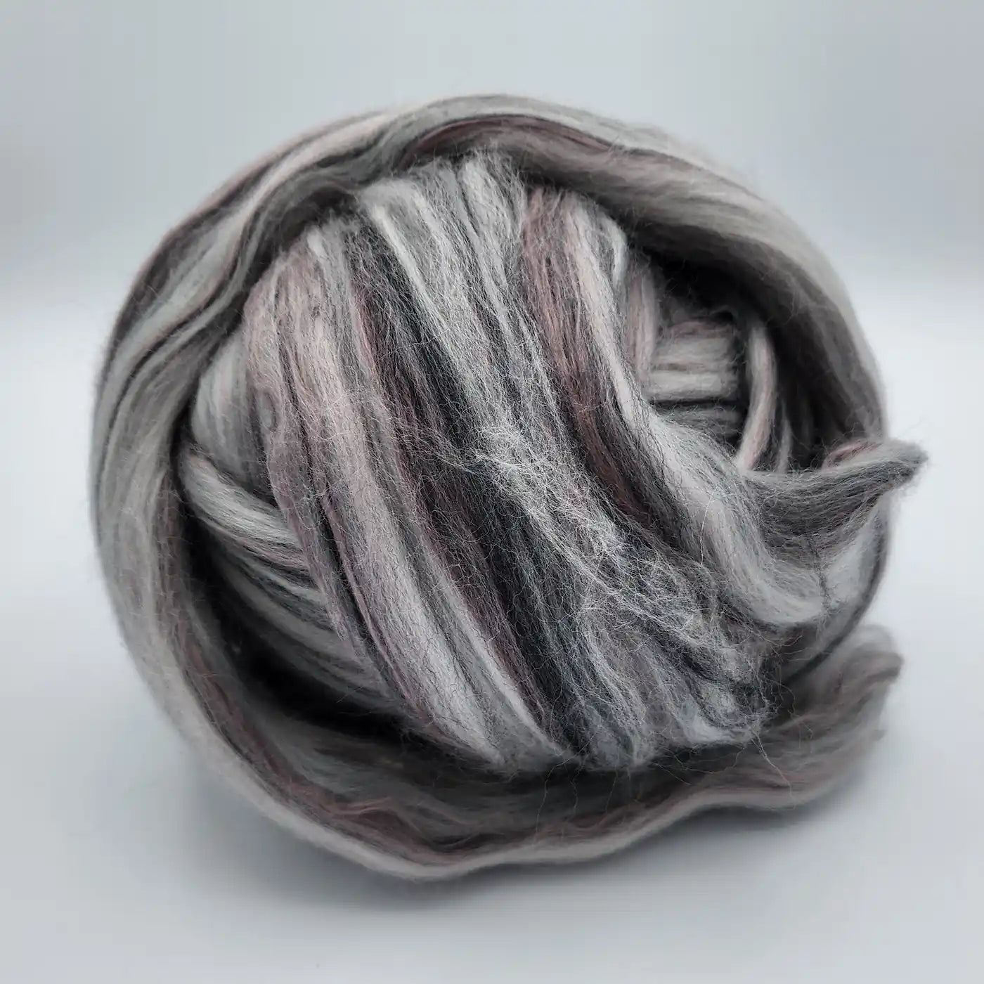 Paradise Fibers 80/20 Merino & Mulberry Silk Top – Black Marble