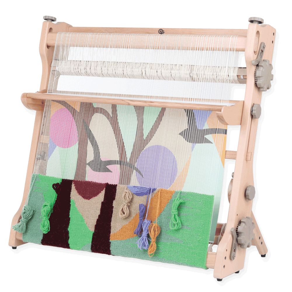 Rotating image of the Tapestry Loom to visualize all sides, including a folded up snapshot.