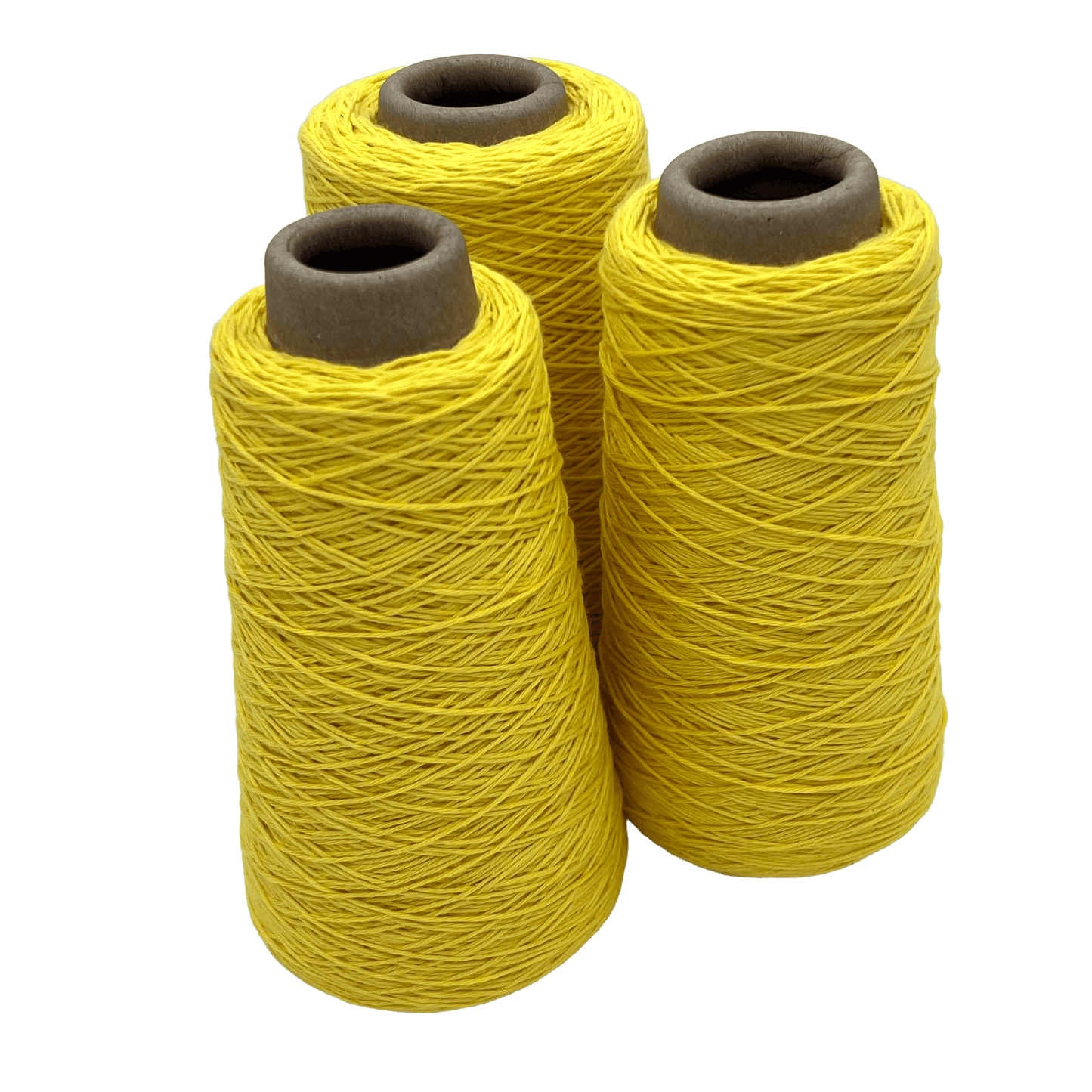 8/4 Cotton Weaving Yarn - Lemon Yellow | Unmercerized Cones by Lofty Fiber