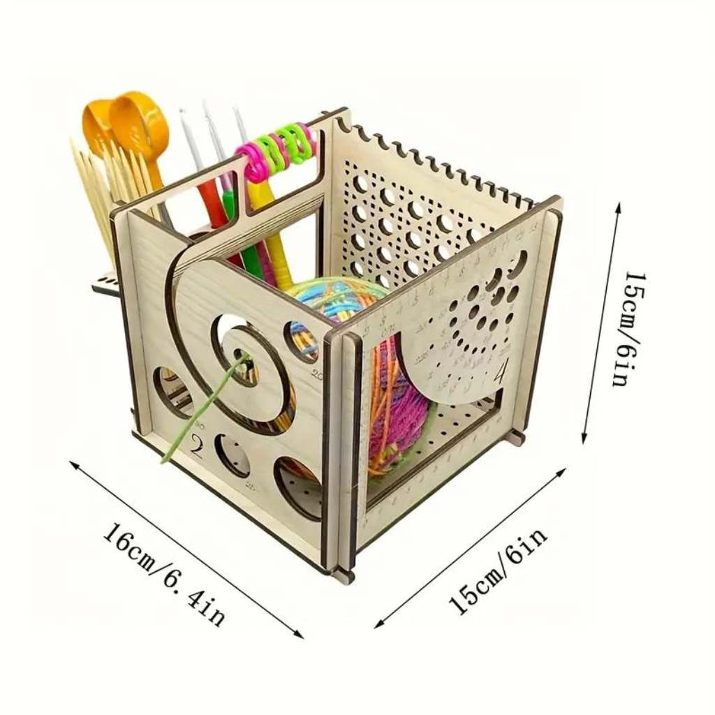 All - in - one Wooden Yarn Bowl - Paradise Fibers