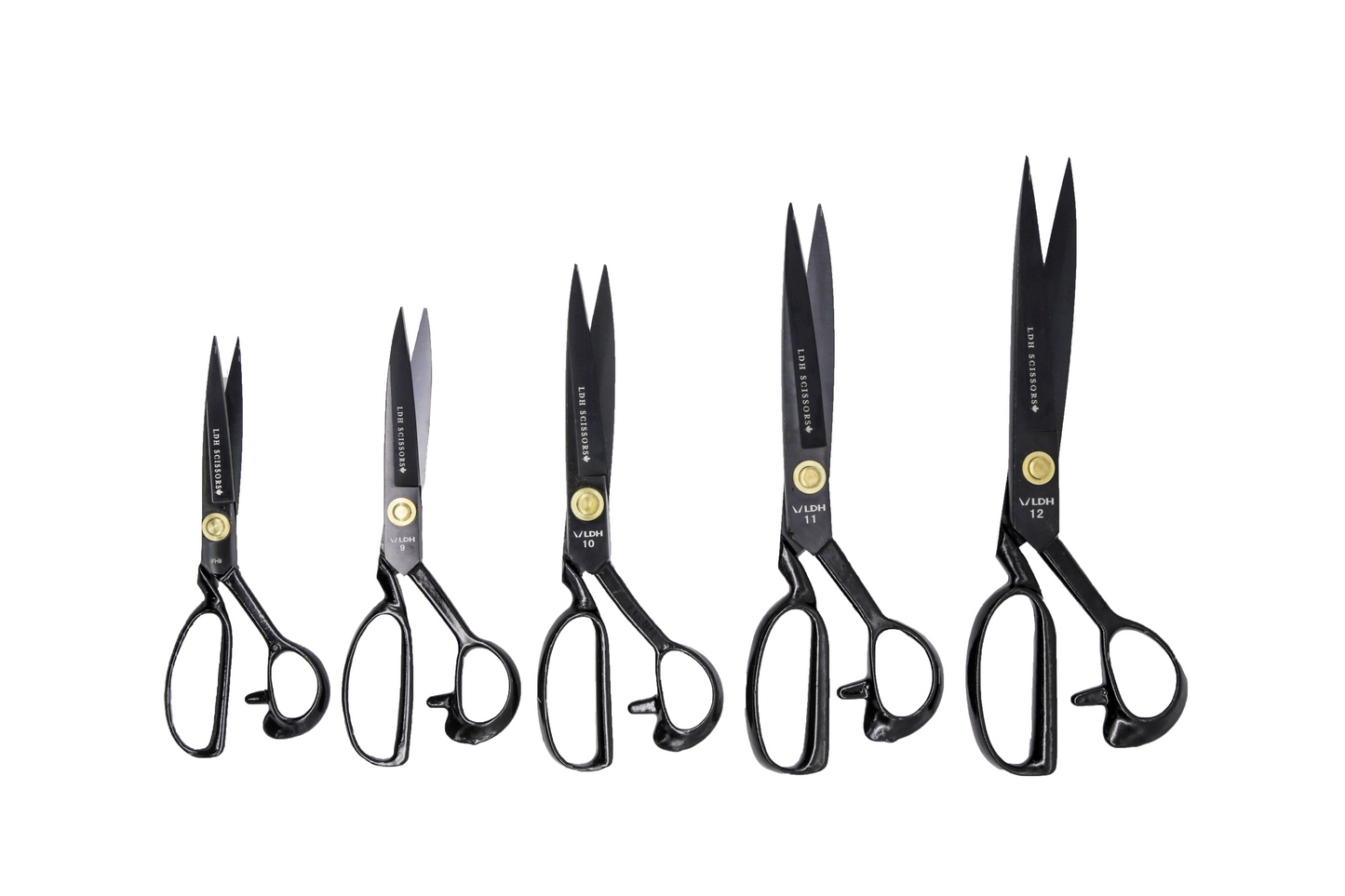 LDH Midnight Edition Fabric Shears size lineup