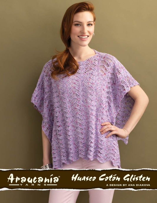 Aracucania Orchid Crochet Poncho Pattern Leaflet - Paradise Fibers