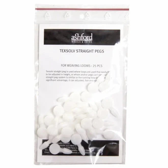 Ashford Texsolv Straight Pegs - 25 Pieces - Paradise Fibers
