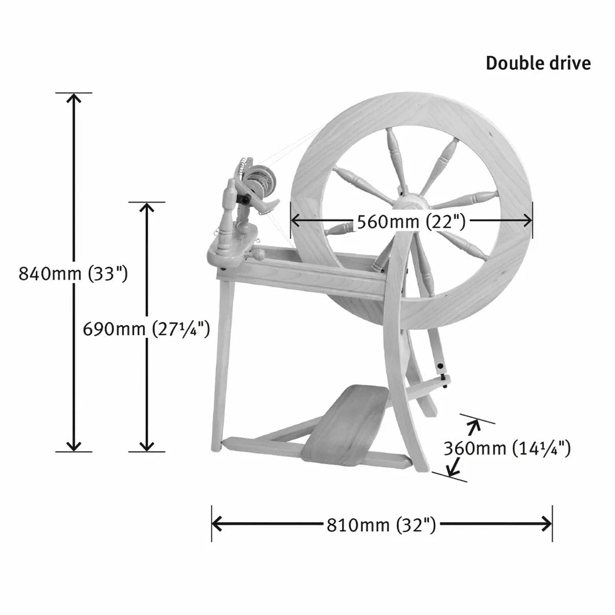 Ashford Traditional Spinning Wheel - Paradise Fibers