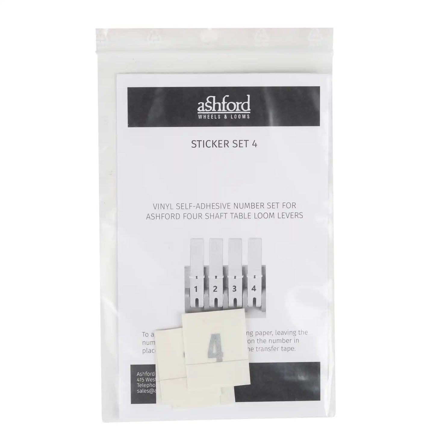 Ashford Weaving Lever Sticker Set, view 3