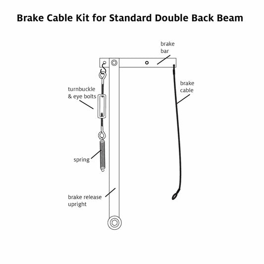 Schacht Brake Cable & Spring Kit for Standard Floor Loom Double Back Beam