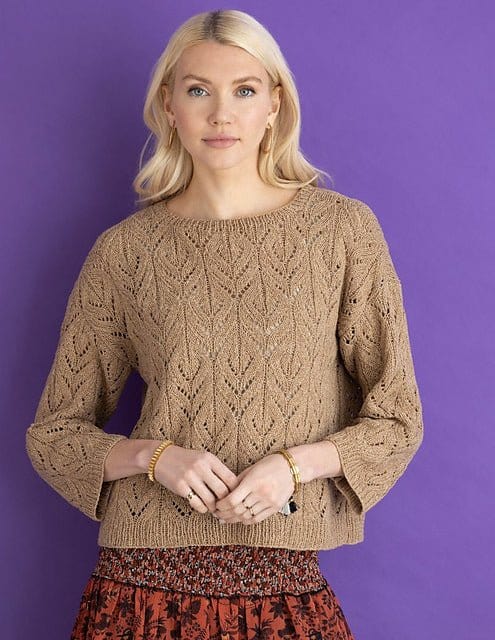 BEECH LEAF PULLOVER Pattern By Sandi Prosser Leaflet - Paradise Fibers