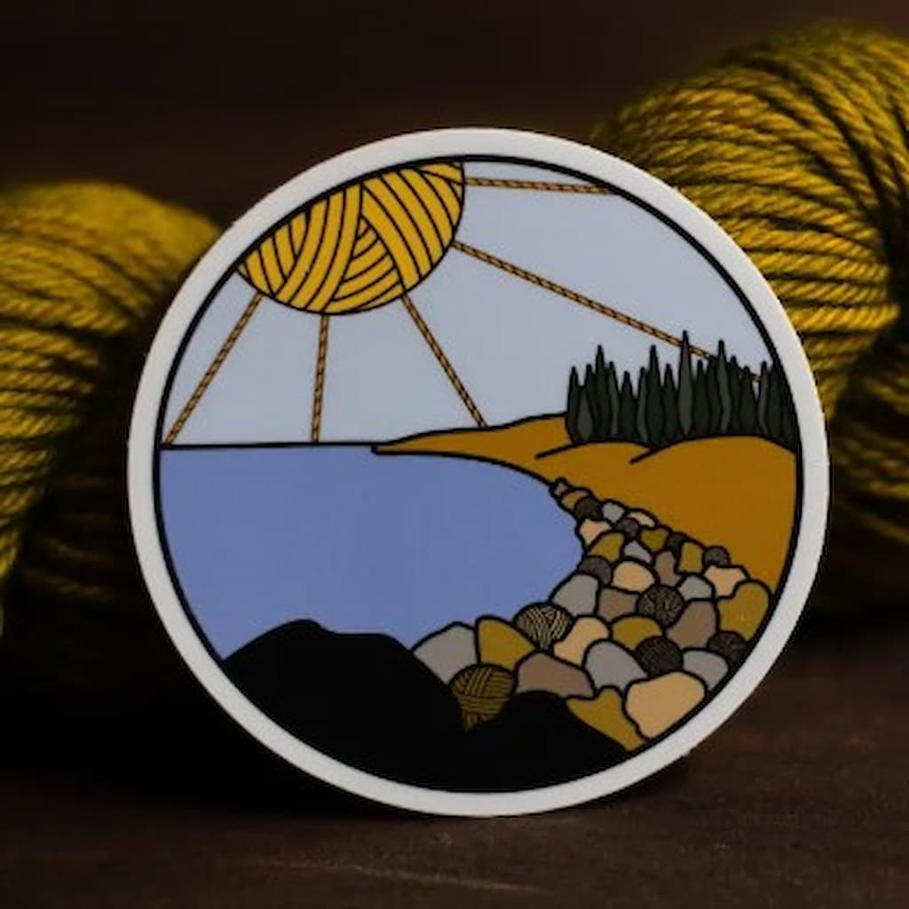 Camp Stitchwood | Acadia Knitional Park Knitting Sticker - Paradise Fibers