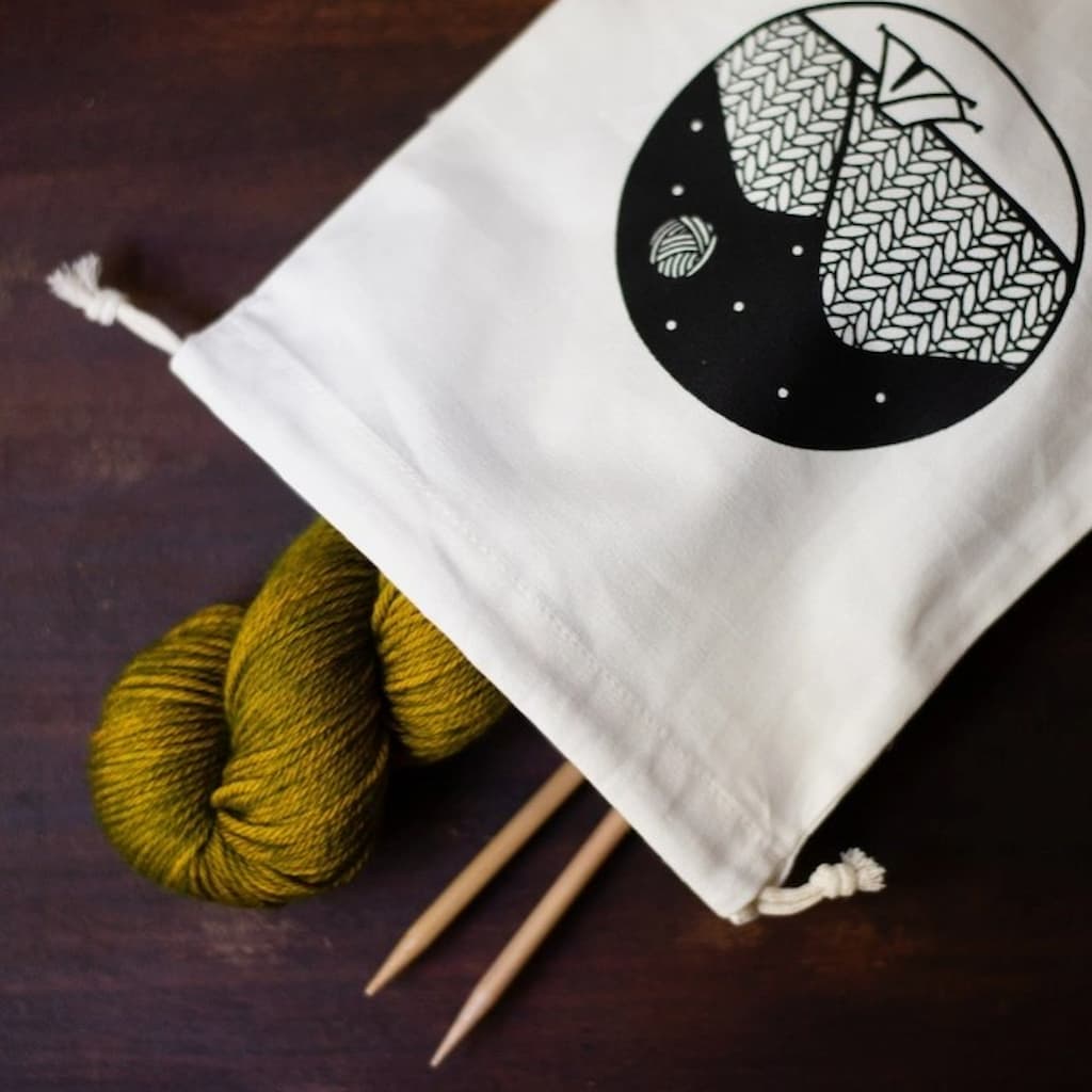 Camp Stitchwood | Camping Small Project Bag - Paradise Fibers