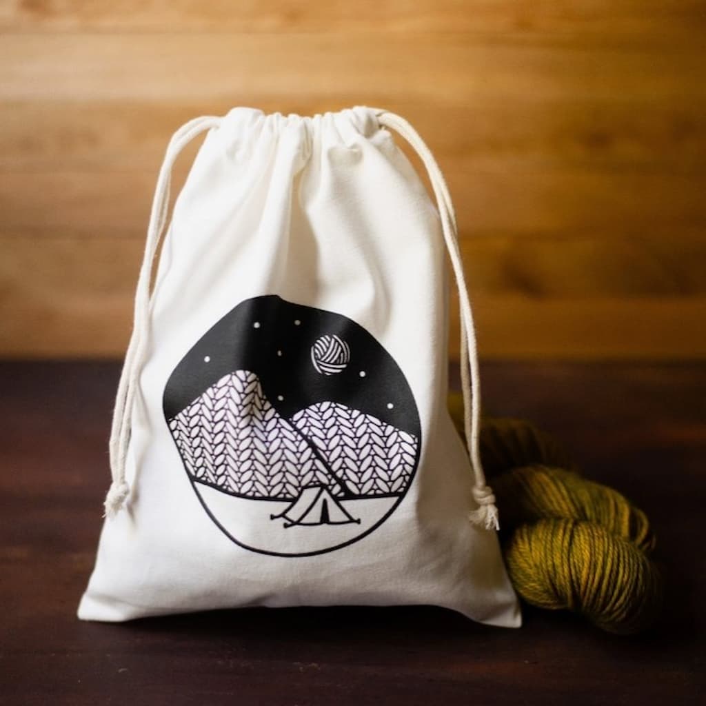 Camp Stitchwood | Camping Small Project Bag - Paradise Fibers