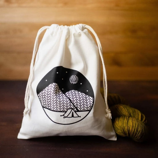 Camp Stitchwood | Camping Small Project Bag - Paradise Fibers